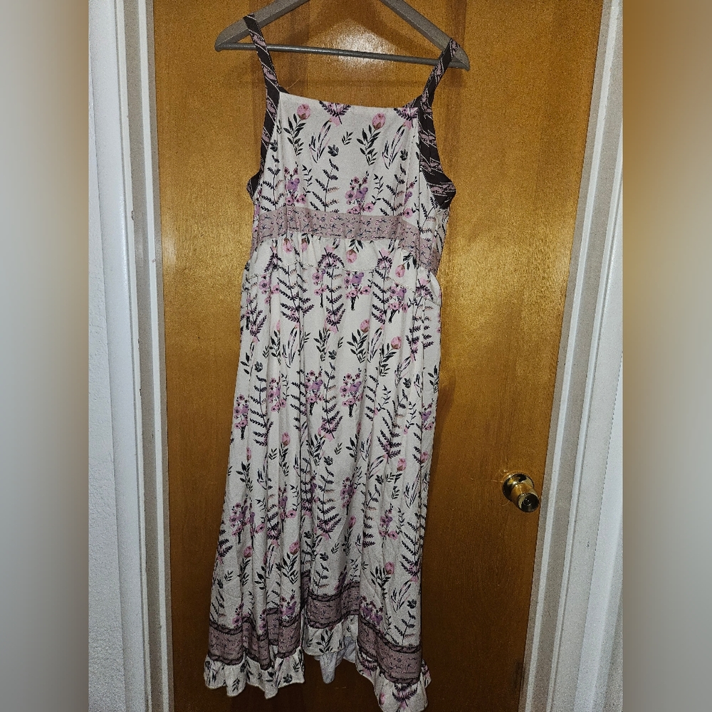 Floral Cream maxi dress